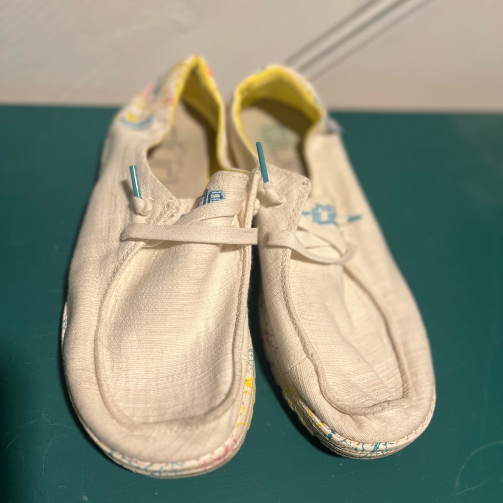 Women's Hey Dude White Slip-On Shoes